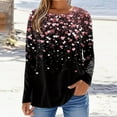 thumbnail image 3 of Resicozy Valentine Shirts for Women 2026 Long Sleeve Crewneck Holiday Tops Tunic Loose Fit Cute Heart Print Blouse Multicolor XL, 3 of 4