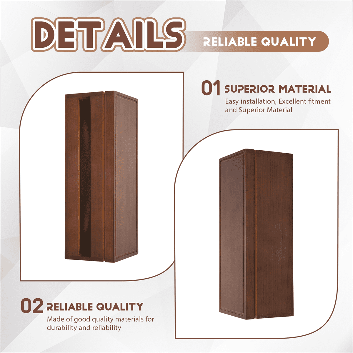 Cable Management Box Wooden Cord Organizer Box for Extension Cord Power Stripe Surge Protector Wire (Coffee Color)