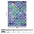 thumbnail image 4 of Nawypu  Throw Blanket Watercolor Rainbow Scales of Mermaid Seamless Pattern Decorative Soft Warm Cozy Flannel Plush Throws Blankets for Bedding Sofa Couch, 4 of 6