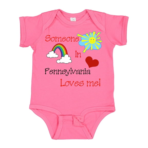 Inktastic Someone in Pennsylvania Loves Me Boys or Girls Baby Bodysuit