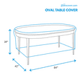 thumbnail image 4 of Patio Large Waterproof Oval Table Cover - Outdoor Patio Table Washable - Heavy Duty Furniture 84 Inch Oval Table Cover, 4 of 5