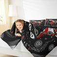 thumbnail image 4 of Homewish Retro Boho Moth Queen Comforter Set,Gothic Style Bedding Sets,Red White Black Bedding Comforter Set For Girls Boys,Luxury Bedroom Decor Reversible,3-Piece, 4 of 8