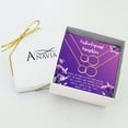 thumbnail image 3 of Anavia Unbiological Daughter Jewelry, Step Daughter Necklace Gift, Bonus Daughter Birthday Card Gift, Mother Daughter Set Necklace-[Two Rose Gold Infinity Double Ring, Royal Purple Gift Card], 3 of 3