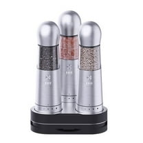3-in-1 Electric Salt & Pepper Grinder Set
