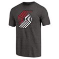 thumbnail image 2 of Men's Heather Black Portland Trail Blazers Distressed Team Logo Tri-Blend T-Shirt, 2 of 3
