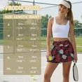 thumbnail image 6 of SEANATIVE Womens Tennis Skirt High Waisted Athletic Skorts Lightweight Pleated Tennis Skirts with Pockets Built-in Shorts Golf Pickleball Workout Skort for Running Casual, L, Rose Red Black, 6 of 7