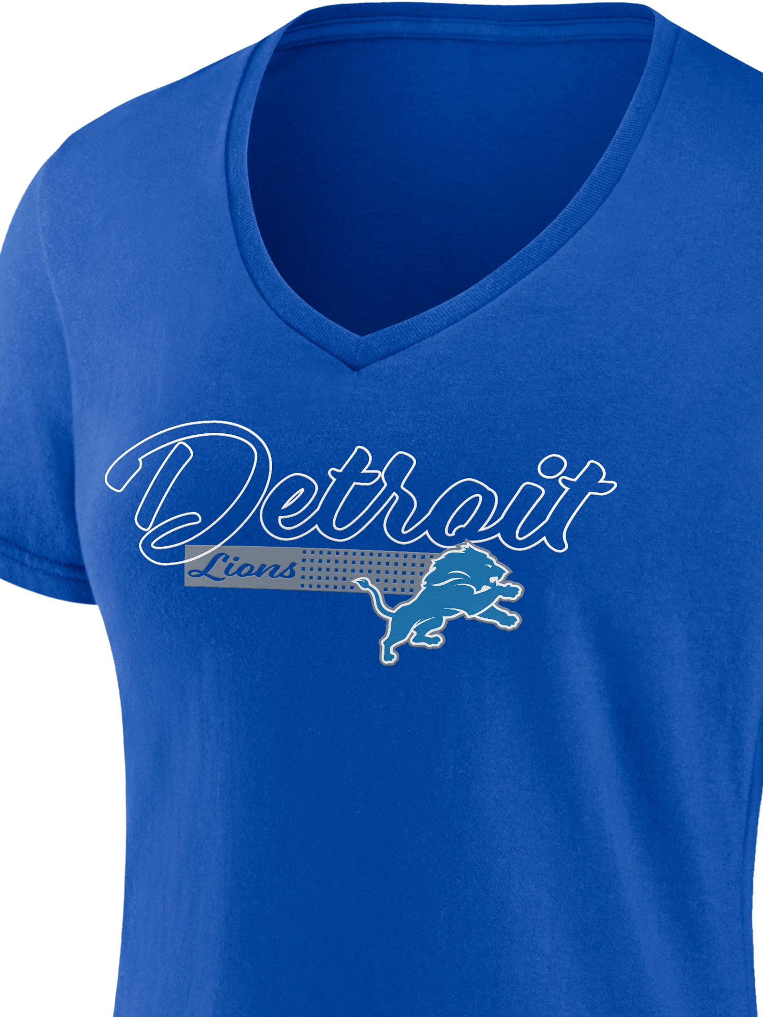 NFL Detroit Lions Women's Cotton Blue Short Sleeve T-Shirt