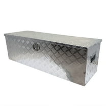 LABLT 49 inch Aluminum Diamond Plate Tool Box Pick Up Truck Bed Storage Chest Box RV Trailer Organizer Lock W/Key Silver