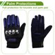 thumbnail image 3 of Guantes de ciclismo de dedo completo para hombres con carcasa de acero, guantes de motocicleta para escalar, motorizar, ciclismo, poliéster, azul, talla única, 3 of 6
