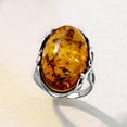 thumbnail image 4 of Ross-Simons Orange Amber Ring in Sterling Silver, Women's, Adult, 4 of 6
