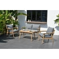 thumbnail image 3 of Amazonia Charleroi Teak 4 Pieces Patio Deep Seating Set Deluxe With Olefin Cushions, Seating Capacity: 4, 3 of 7