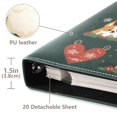 thumbnail image 3 of FORMRS 3 Ring Photo Album 4"x6" Self Adhesive Large Capacity PU Leather Cover, Green Christmas, 3 of 8