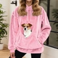 thumbnail image 2 of mgoYE Cat Pouch Hoodie for Women Kangaroo Pocket Dog Pouch Sweatshirts Pet Carrier Pullover Animal Holder Long Sleeve Tops(Pink,XL), 2 of 5