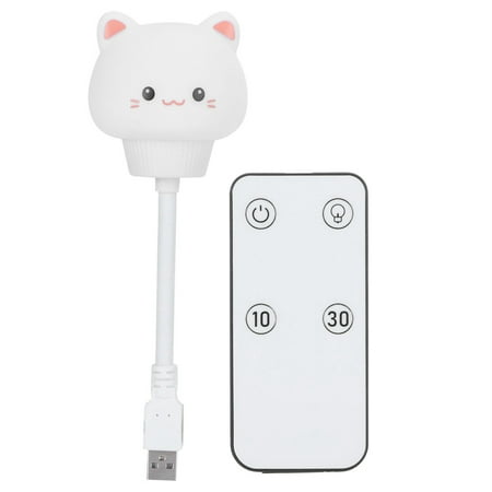 

2024 Remote Control Timing Night Light Flexible USB LED Night Lamp for Bedroom Bedside DecorCat Style