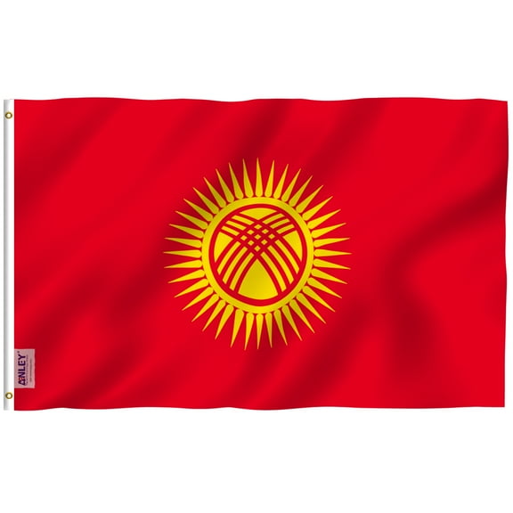 ANLEY 3 ft x 5 ft Kyrgyzstan Flag - Kyrgyz Republic Flags Polyester