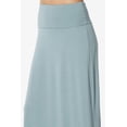 thumbnail image 5 of TheMogan Women's S~3X Casual Draped Jersey Foldable Waist Relaxed Long Maxi Skirt, 5 of 7