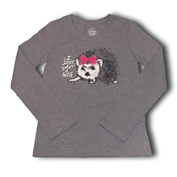 Girls 3D Porcupine Hug Shirt, I Just Want A Hug Porcupine Tee With Pink Bow), 4/5