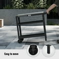 thumbnail image 3 of FEASTO 31.5"x18" Outdoor Grill Cart with Stainless Steel Tabletop, Movable Grill Table with Seasoning Rack, 3 of 9