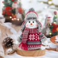 thumbnail image 4 of Festive Snowman Figurine, Charming Christmas Tabletop Decor for Mantel, Window Sill, and Holiday Gift Exchange，A, 4 of 6