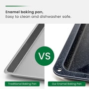 Air Fryer Oven, Large Countertop Convection Oven, 10-in-1 Combo, 6 Slices of Toast, Easy-Clean Enamel Baking Pan, Includes Recipes, Brushed Stainless Steel Finish