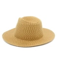 thumbnail image 5 of FUZHIQ Unisex Sequin Glitter Wide Brim Straw Fedora Hat, Breathable Woven Shiny Summer Sun Hat for Men Women Party Vacation Daily Outdoor Wear,One Size, 5 of 6