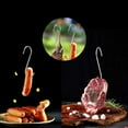 thumbnail image 3 of Ganchos para carne de 3,9 pulgadas, 10 ganchos de carnicero de acero inoxidable, para ahumar, cazar pollos, costillas, pescado, carne de res, aves de corral, colgar y secar., 3 of 5