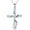 01-Abalone Shell, variant on Cross Necklace for Women 925 Sterling Silver Abalone Crucifix Pendant Necklace Religious Christian Jewelry Faith Gifts for Wife