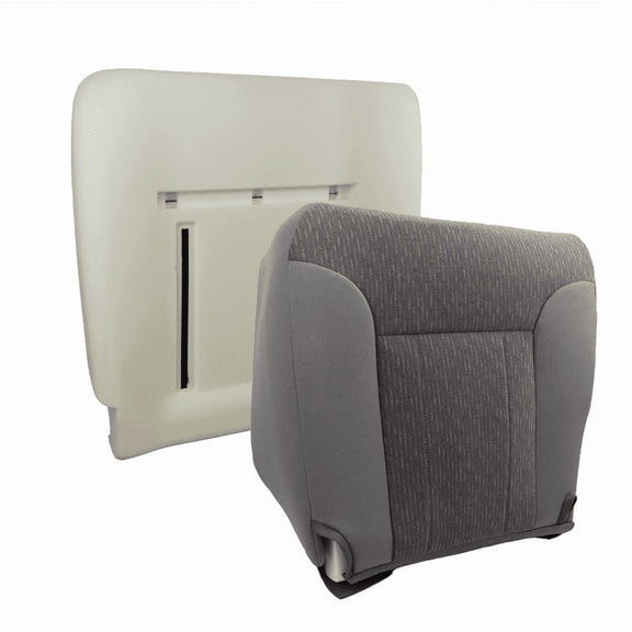 1994-1997 Dodge Ram 1500 2500 3500 Driver Bottom Seat Cover & Cushion - Medium Quartz Gray