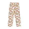thumbnail image 4 of Kdxio Dachshund Dog Print Men's Sleep Pajama Pant Lounge Pants with Pockets, 4 of 8