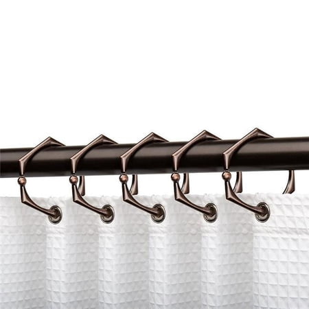 Utopia Alley Shower Hooks - Shower Curtain Rings for Bathroom - Rust Proof Shower Curtain Hooks for Shower Curtain or Liner - Set of 12 Oil Rubbed Bronze