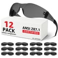 thumbnail image 1 of Gafas de seguridad Hoqiwild ANSI Z87.1 tintadas, paquete de 12 unidades, protección UV, 1 of 9