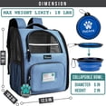 thumbnail image 2 of Mochila transportadora PetAmi para perro y gato hasta 8 kg color azul claro, 2 of 7