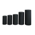 thumbnail image 4 of Tachiuwa 5 Pieces Cylinder Plinth Covers, Dessert Table Display Pillars Cover for Birthday, Party, Baby Shower Wedding Decoration Prop Black, 4 of 9