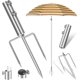 thumbnail image 1 of Soporte para paraguas con anclaje al suelo, soporte para paraguas de metal multiusos, para pesca, jardín, 1 of 5