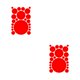 thumbnail image 1 of Kearding 1 Juego de calcomanías de pared creativas simples DIY pegatinas de fondo redondeadas adorno para niños póster interior pegatinas de puntos Rojo 210*297mm 2piezas Kearding CBP367557, 1 of 5