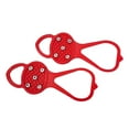 thumbnail image 2 of Ice Cleats Wearable Ice Snow Grips Large Traction Non Gripper Spike Shoe Grips With 5 Studs Crampons Universal Traction Cleats For Snow Hiking Fishing(Red S-21X8X1cm), 2 of 4