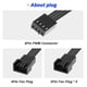 thumbnail image 3 of Cable de Ventilador PWM de CPU de Divisor de 1 A 3 Vías Conector de Cable de Extensión con Negra Cables de Extensión de Ventilador 3/4PWM, 3 of 8