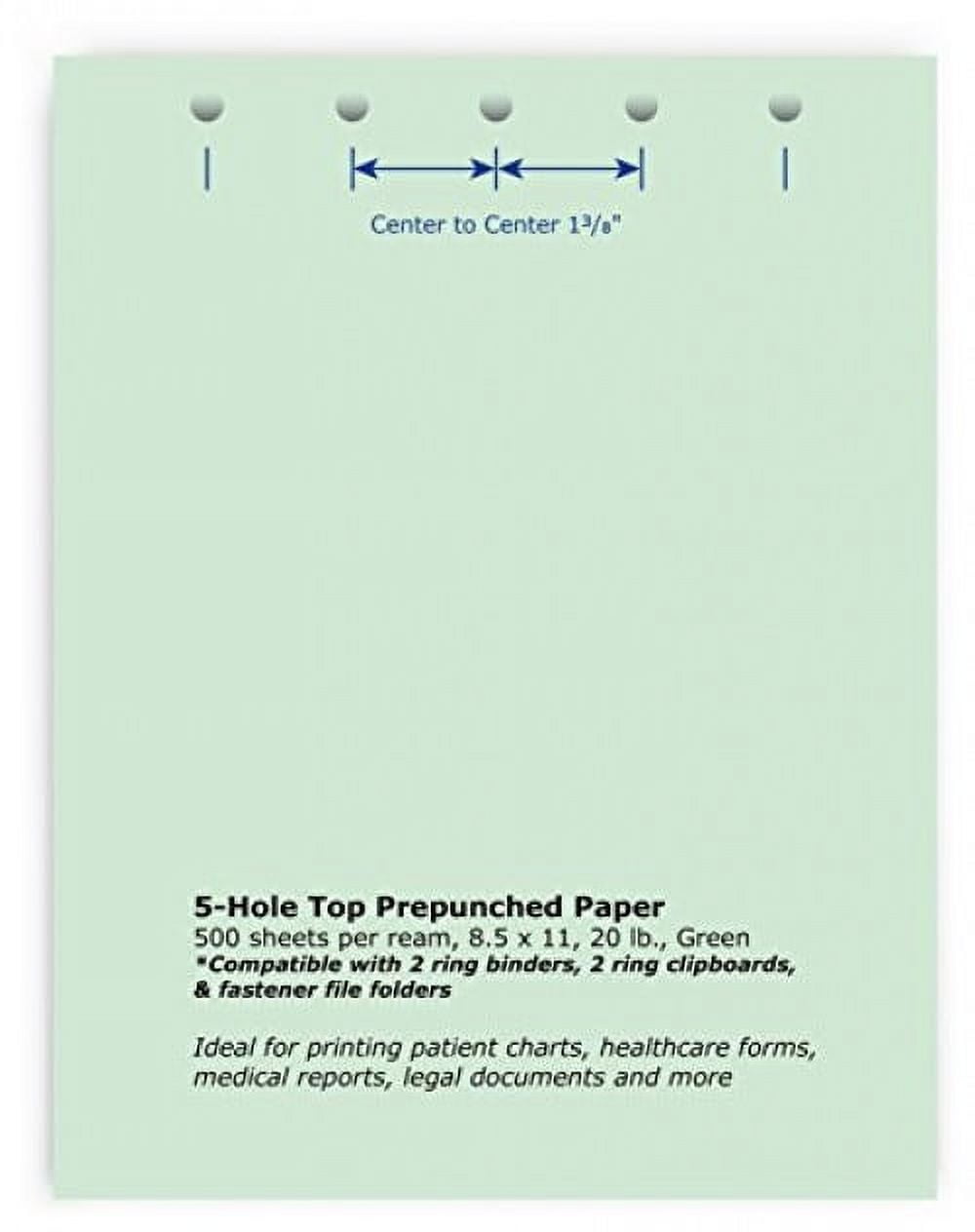 PrintWorks Professional Prepunched Paper, 8.5 x 11, 24 lb, GBC CombBind 19-Hole  Punched Report & Presentation Paper, 500 Sheets, White (04329) 