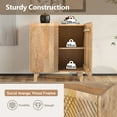 thumbnail image 4 of Euroco Wood Sideboard Buffet Cabinet with Storage,Retro Storage Cabinet with Adjustable Shelf,Coffee Bar Console Table for Kitchen Living Room,Natural, 4 of 7