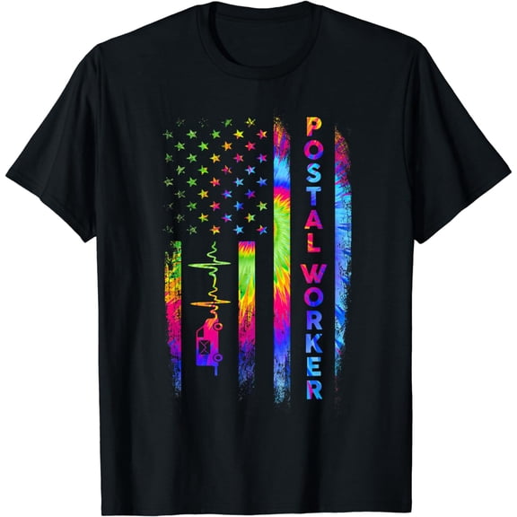 USA Flag Postal Life Mail Carrier Postal Worker, mail lady T-Shirt
