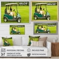 thumbnail image 4 of Designart Large Golf framed wall Art, Solitude with Golf Cart I , Golf framed wall art decor, Green Modern Gold framed wall art, 32x24 inches Gold Frame, 4 of 5