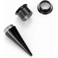 thumbnail image 2 of 14G-00G 36 pcs Ear Gauges Stretching Kit Tapers Plugs Eyelets Implant Grade Steel Style Black, 2 of 2