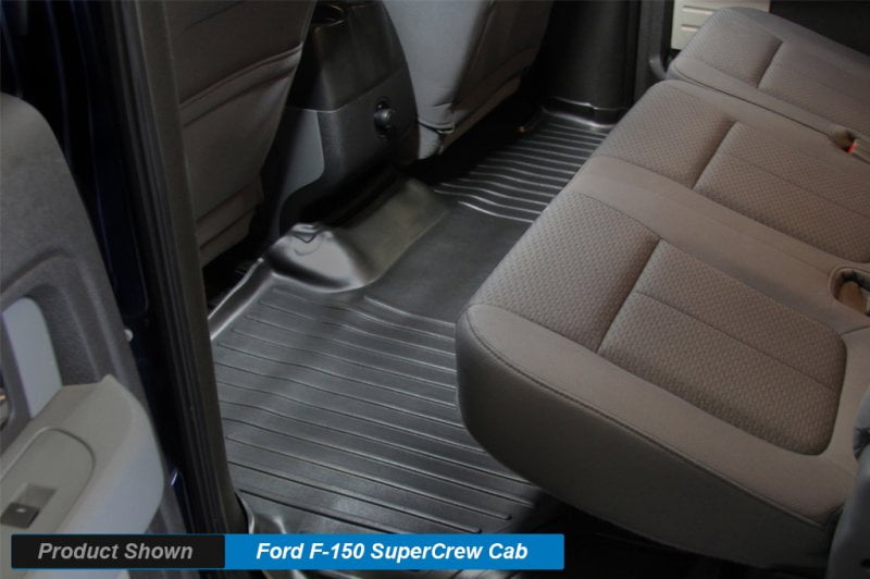 Black MAXLINER B0028 Floor Mats for Ford F-150 Super Crew Cab 2009-2014 2nd Row