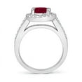 thumbnail image 2 of ANGARA Natural Classic Oval 1.25 ct Ruby Halo Engagement Ring with Diamond Accents in 14K White Gold for Women (Size-8x6mm) | July Birthstone, Anniversary, Jewelry Gift for Women | Natural Ruby Ring, 2 of 11