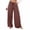 #0075-Wine, variant on Ailaofu Women's Linen Summer Palazzo Pants Flowy Wide Leg Beach Pants with Pockets