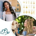 thumbnail image 6 of 30 Pcs Hair Jewelry for DIY Women Braids Golden Locs Jewelry for DIY Hair Braids Clips Vintage African Hair Pendants Charms Star Shell Butterfly Braids Hair Rings for DIY Dreadlocks Hair Decoration, 6 of 7
