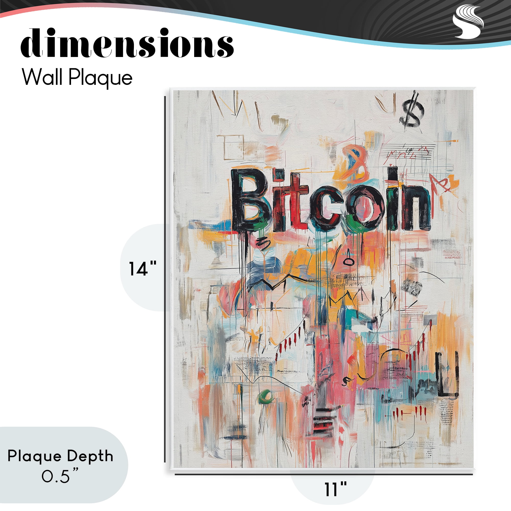 Stupell Industries Digital Currency Abstract Collage Wall Plaque Art, design by Svetlana Aleynikova