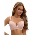thumbnail image 4 of Unique Bargains Lace Push Up Bras 3 Pcs D 42 Beige/Pink/White, 4 of 6