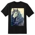thumbnail image 2 of Plus Size Shirt for Women Black Tops for Women Oversized Short Sleeves Shirt for Women Unicorn T Shirt Crewneck Shirt for Women L, 2 of 5