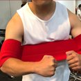 thumbnail image 3 of Slingshot Powerlifting Fuerza Aumento Banda De Nailon Levantamiento De Pesas Codo Mangas Fitness Gimnasio Entrenamiento Codo Soporte Eigraketly OD009632-02, 3 of 5